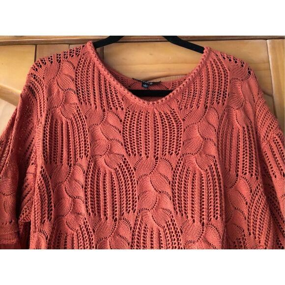 Lipslide Orange Crochet Embroidered Women Blouse - Picture 4 of 12